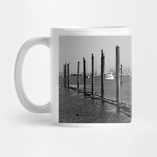 Sausalito Pile Moorings. San Francisco Bay Area Mug